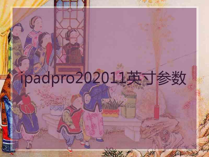 ipadpro202011英寸参数