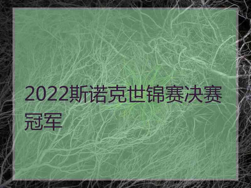 2022斯诺克世锦赛决赛冠军