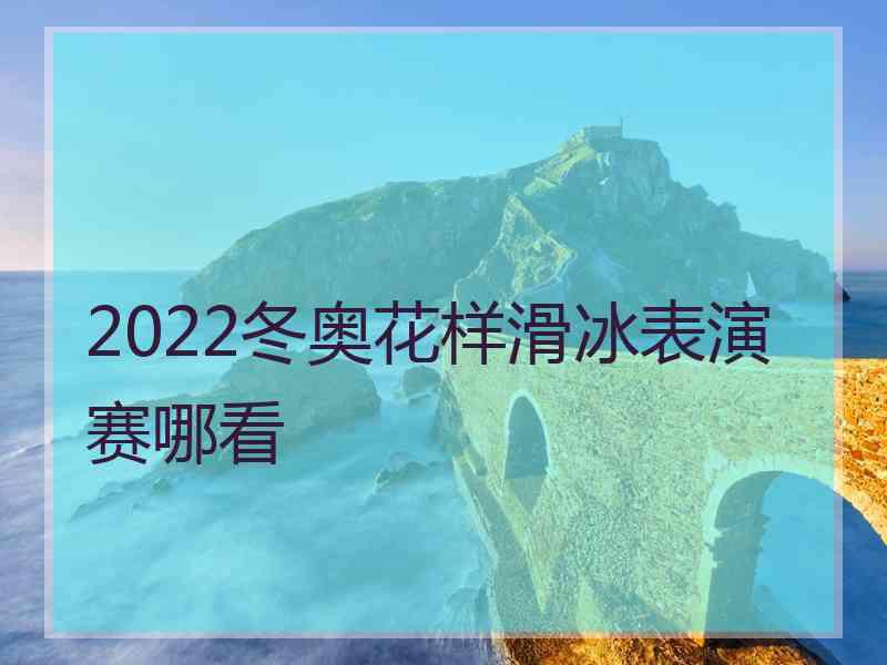 2022冬奥花样滑冰表演赛哪看