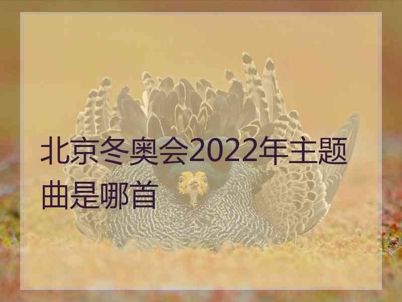 北京冬奥会2022年主题曲是哪首