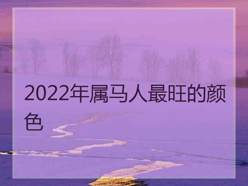 2022年属马人最旺的颜色