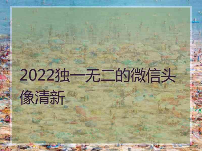 2022独一无二的微信头像清新