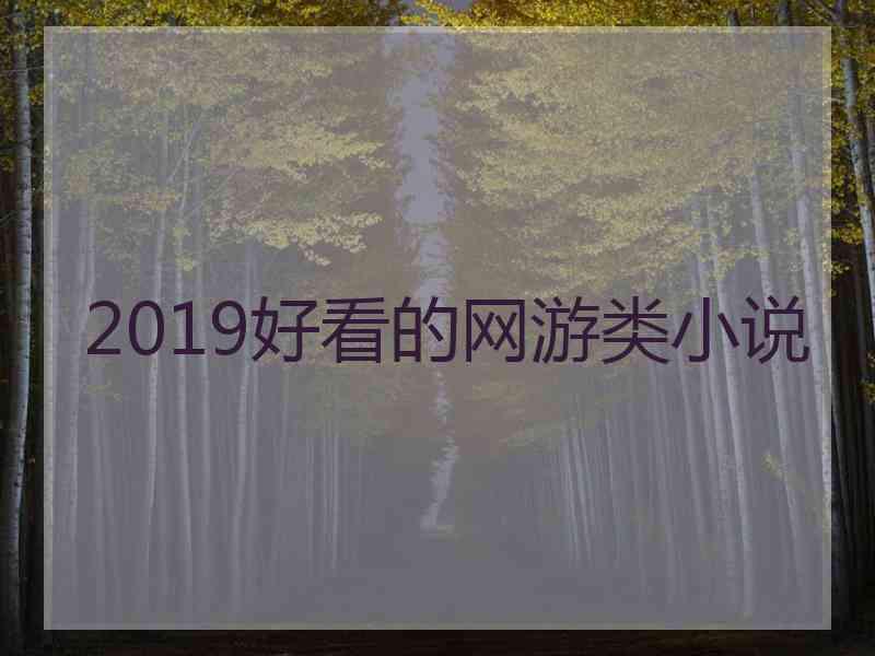 2019好看的网游类小说