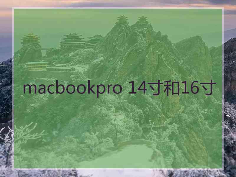 macbookpro 14寸和16寸