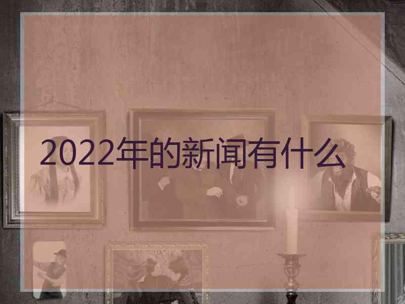 2022年的新闻有什么