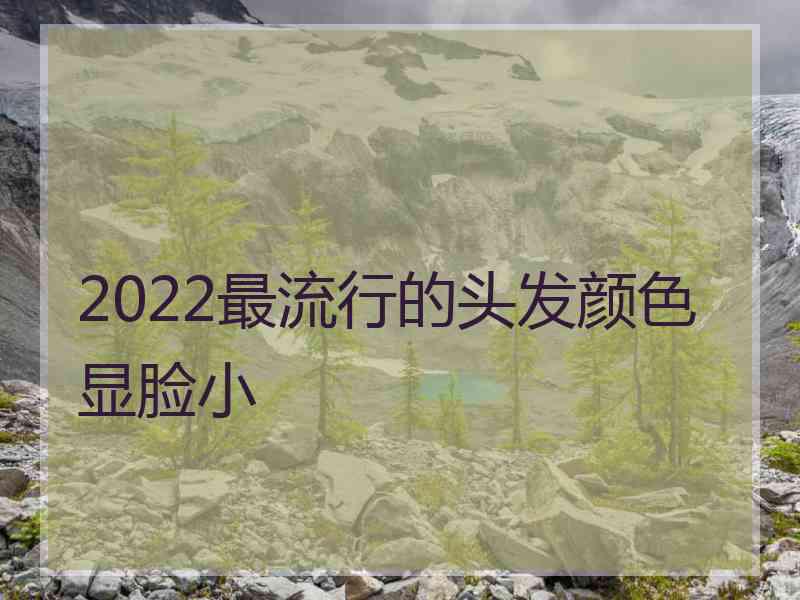 2022最流行的头发颜色显脸小