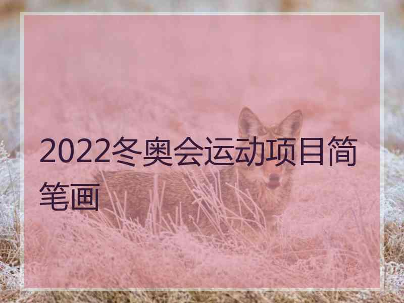 2022冬奥会运动项目简笔画