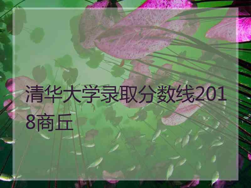 清华大学录取分数线2018商丘