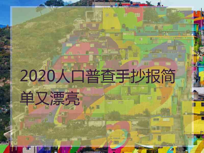 2020人口普查手抄报简单又漂亮