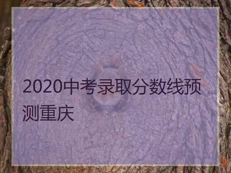 2020中考录取分数线预测重庆