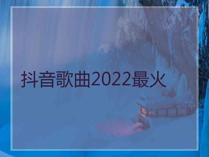 抖音歌曲2022最火