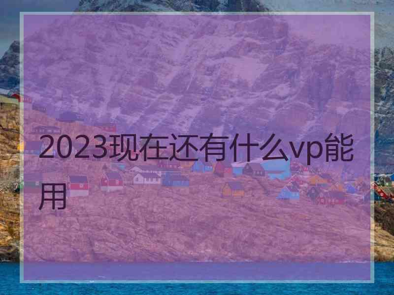 2023现在还有什么vp能用