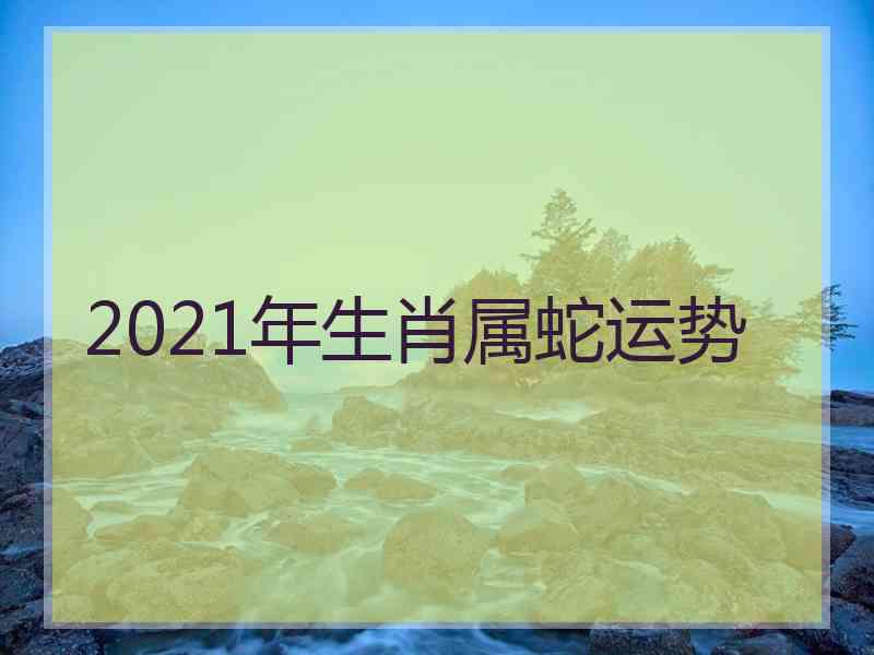 2021年生肖属蛇运势