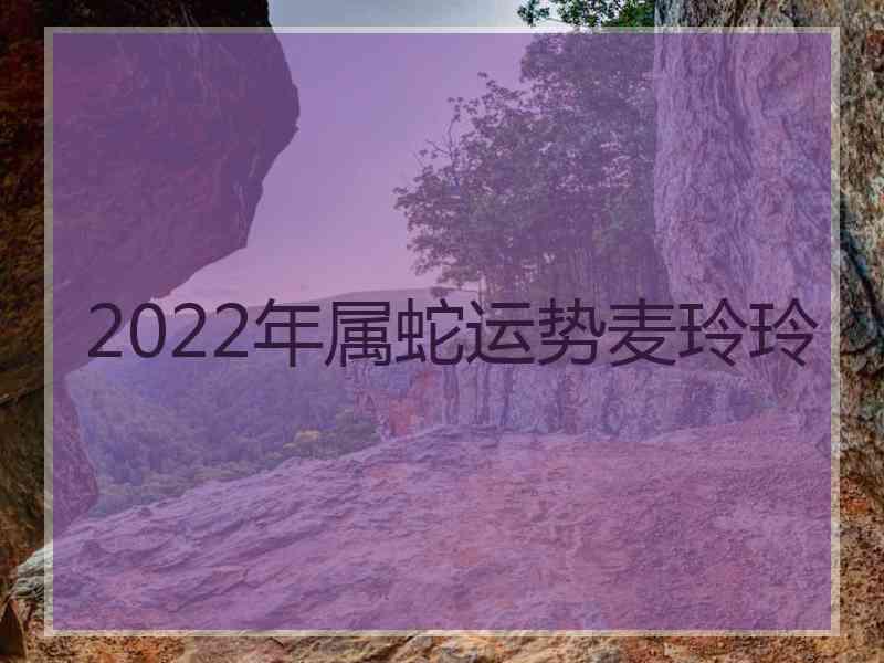 2022年属蛇运势麦玲玲