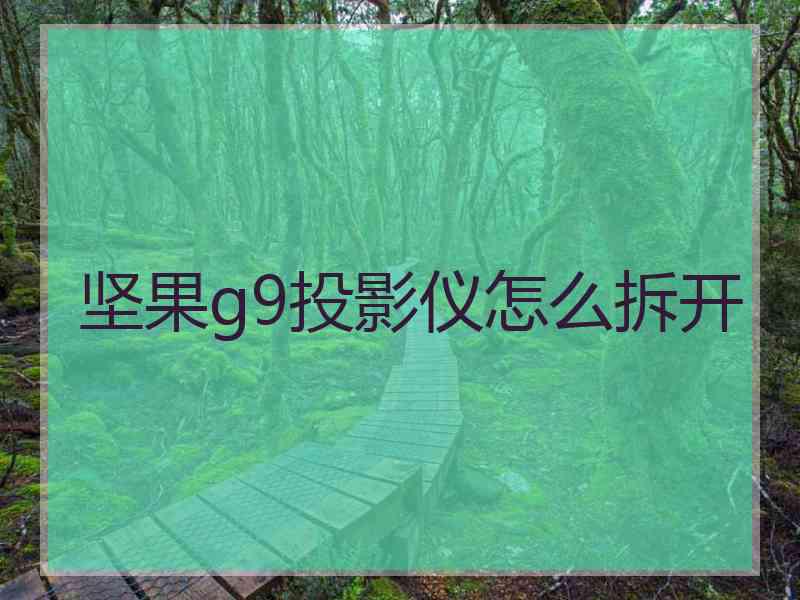 坚果g9投影仪怎么拆开