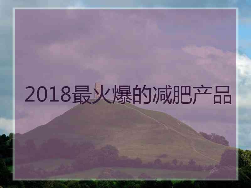 2018最火爆的减肥产品