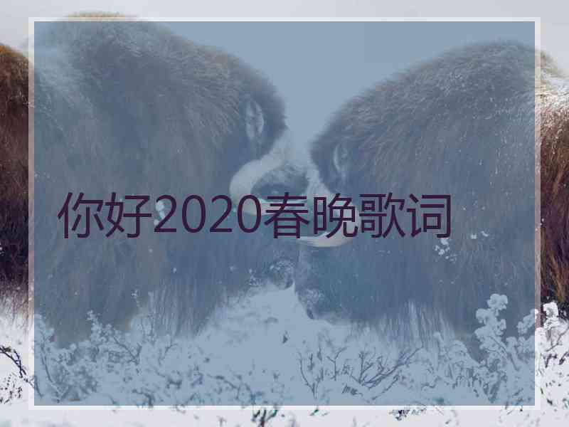 你好2020春晚歌词