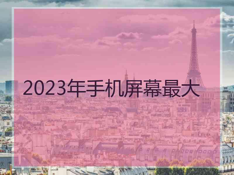 2023年手机屏幕最大