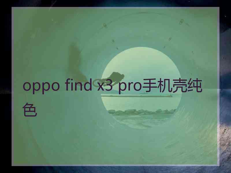 oppo find x3 pro手机壳纯色