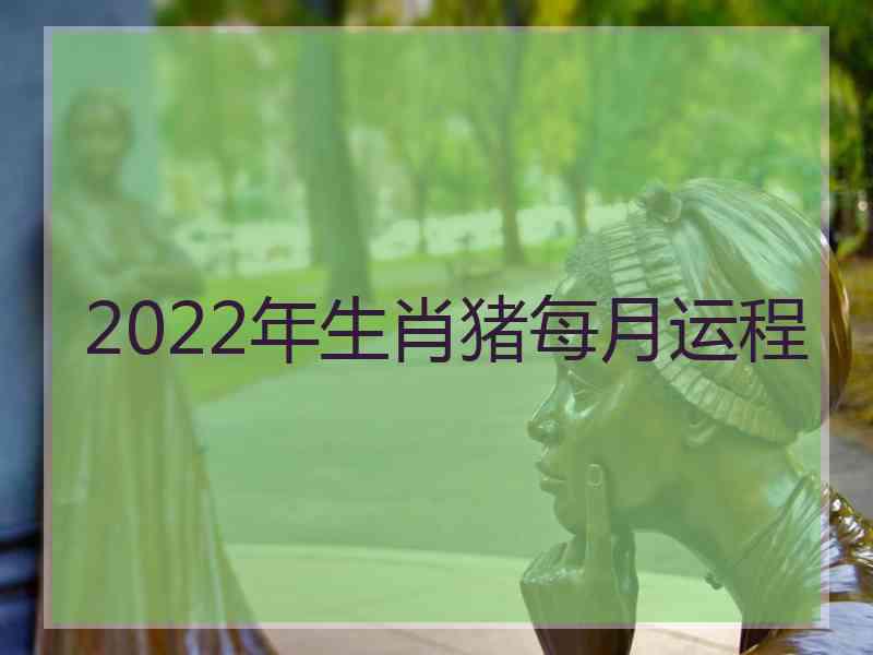 2022年生肖猪每月运程