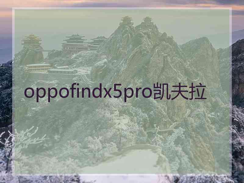 oppofindx5pro凯夫拉