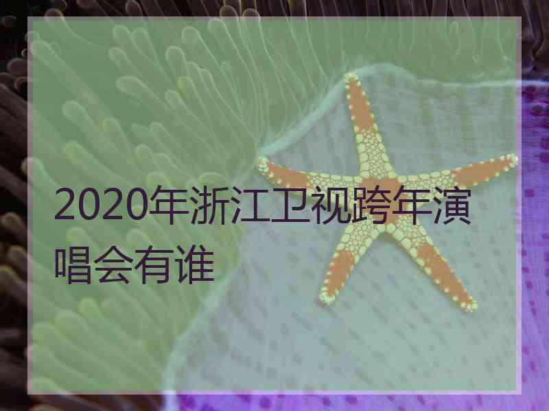 2020年浙江卫视跨年演唱会有谁