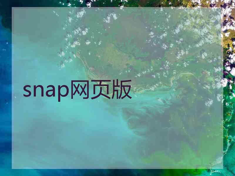 snap网页版