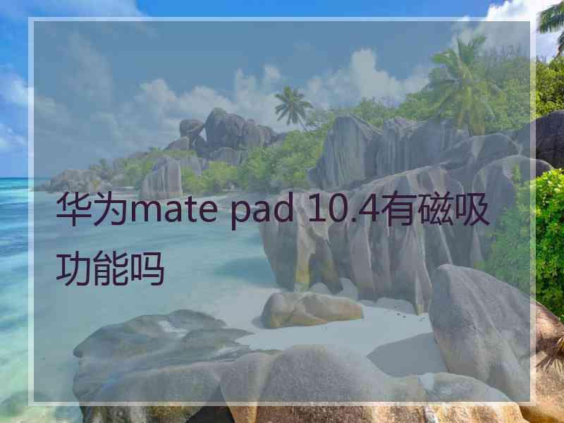 华为mate pad 10.4有磁吸功能吗