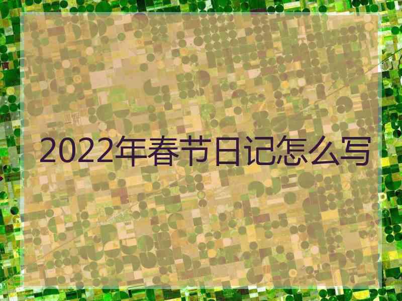 2022年春节日记怎么写