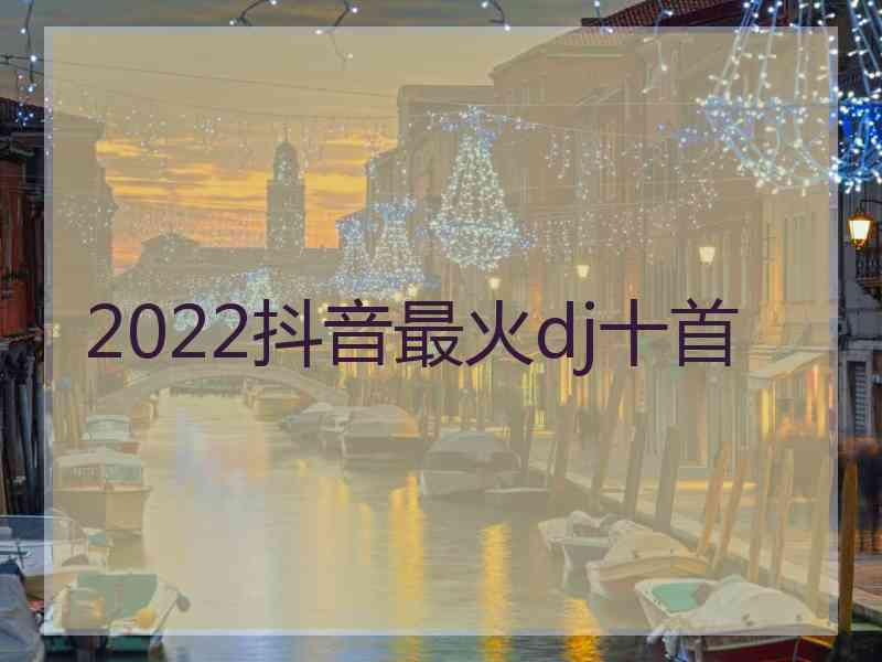 2022抖音最火dj十首