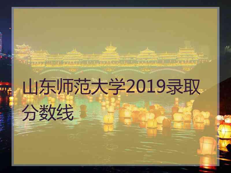 山东师范大学2019录取分数线