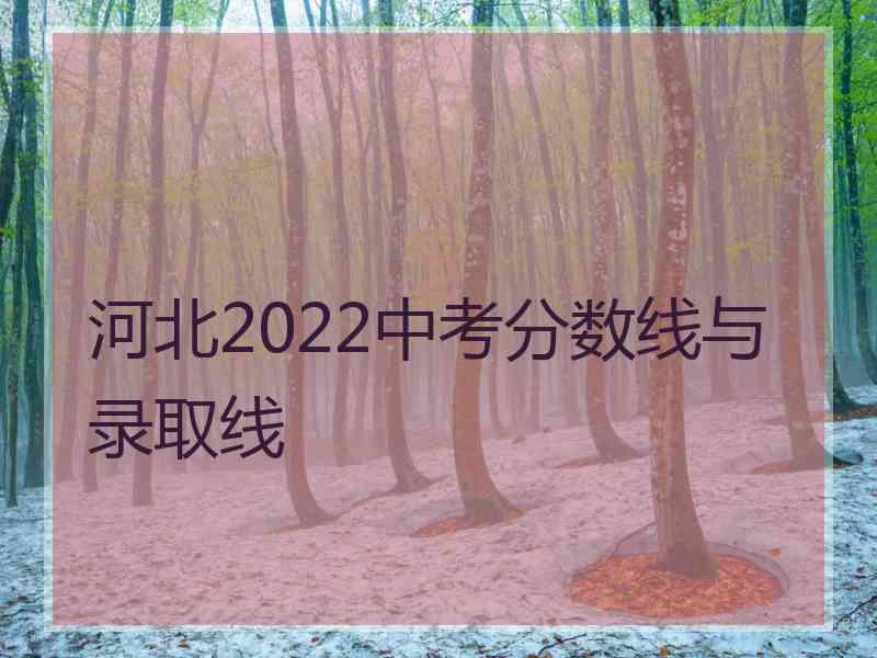 河北2022中考分数线与录取线