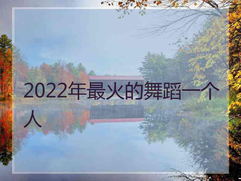 2022年最火的舞蹈一个人