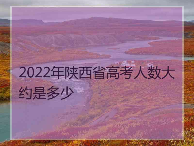 2022年陕西省高考人数大约是多少