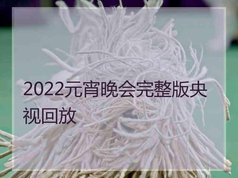 2022元宵晚会完整版央视回放