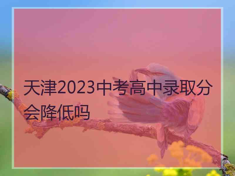 天津2023中考高中录取分会降低吗