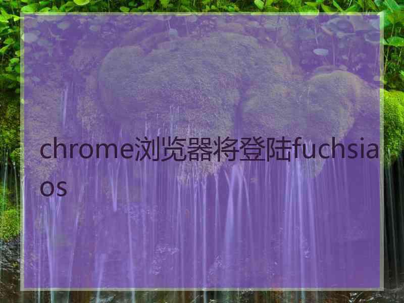 chrome浏览器将登陆fuchsiaos