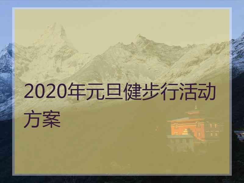 2020年元旦健步行活动方案