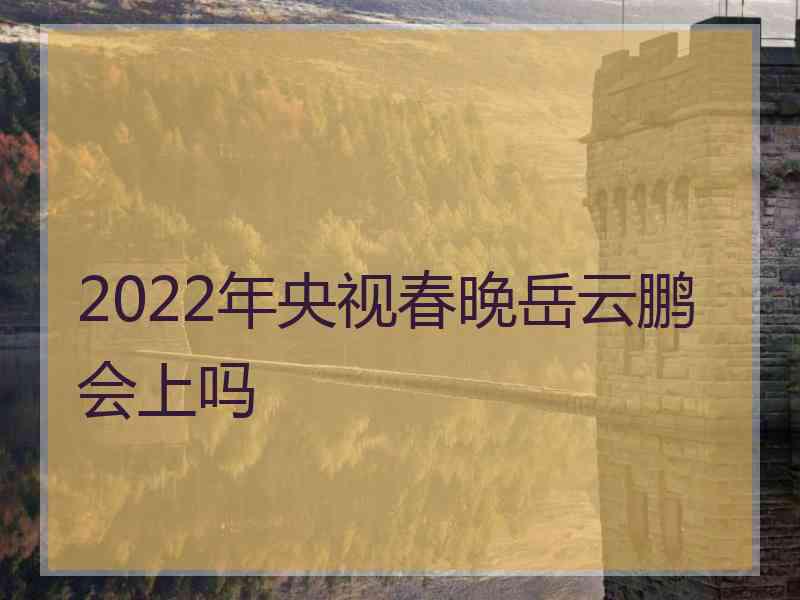 2022年央视春晚岳云鹏会上吗