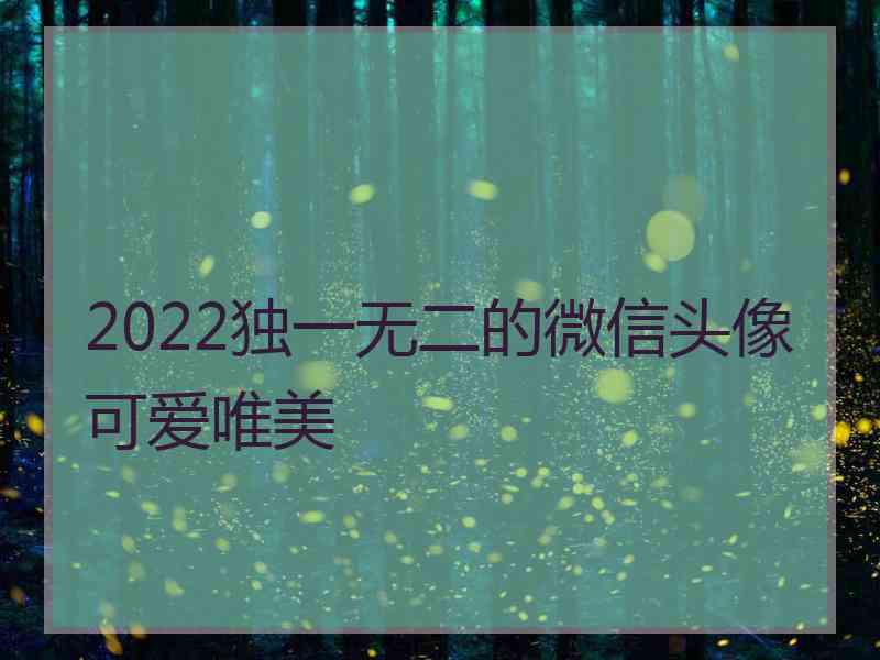 2022独一无二的微信头像可爱唯美