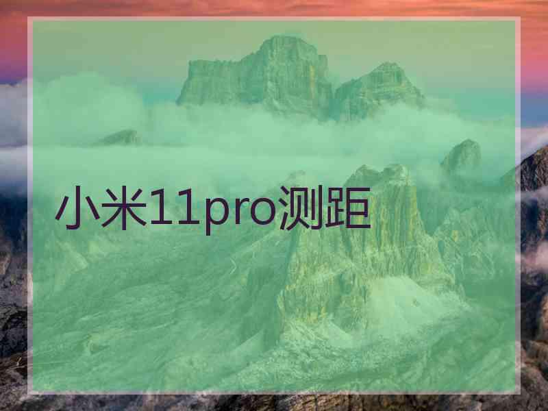 小米11pro测距