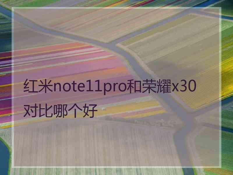 红米note11pro和荣耀x30对比哪个好