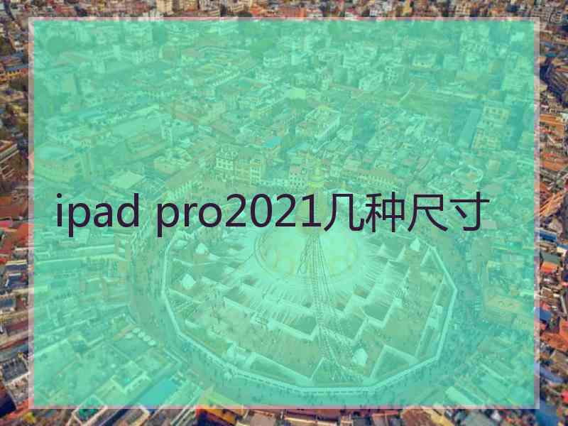 ipad pro2021几种尺寸