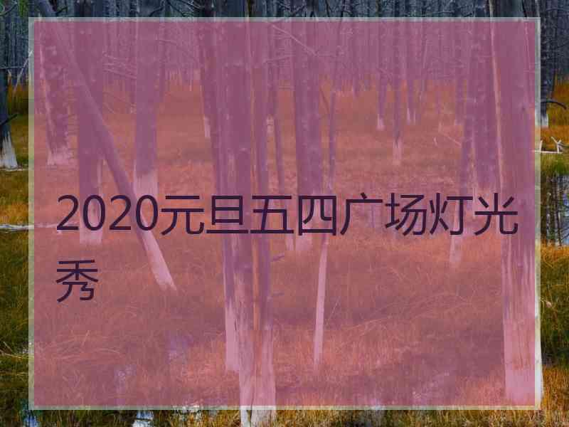 2020元旦五四广场灯光秀