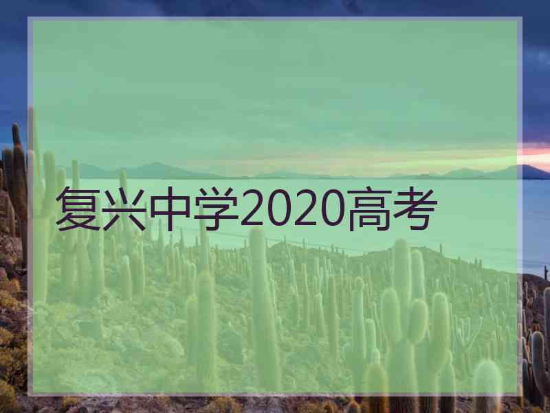 复兴中学2020高考