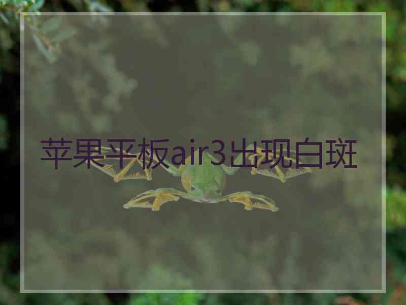 苹果平板air3出现白斑