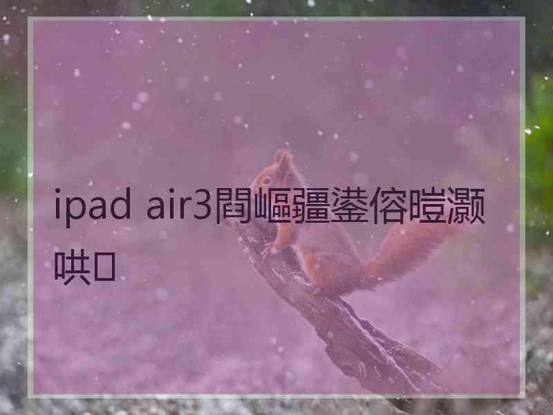 ipad air3閰嶇疆鍙傛暟灏哄