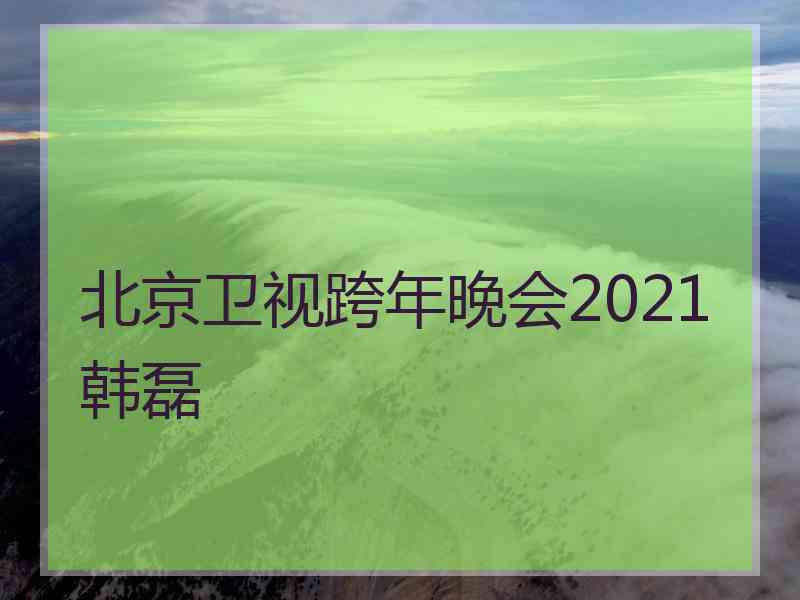 北京卫视跨年晚会2021韩磊