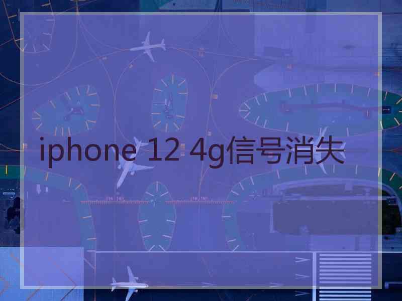 iphone 12 4g信号消失