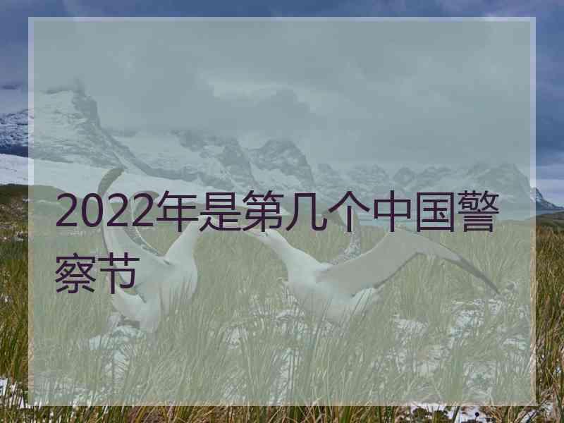 2022年是第几个中国警察节